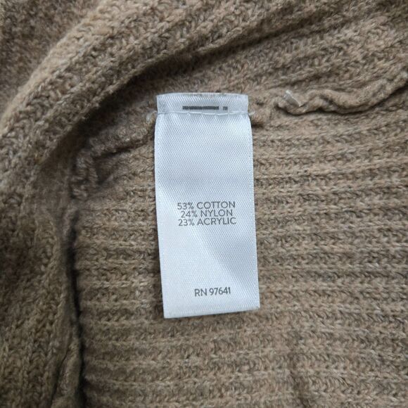 J. Jill Women M Brown Colorblock Cowl Neck Pull Over Tunic Sweater - Picture 6 of 11